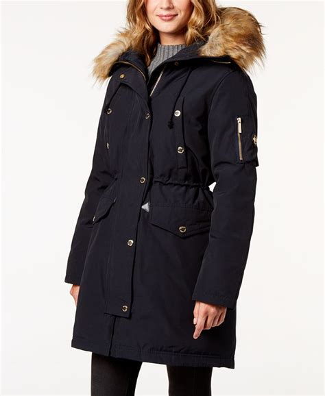 michael michael kors fur trimmed parka|Faux Fur.